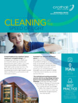 Crothall Healthcare cleaning staff provides thorough hospital disinfection for patient safety.