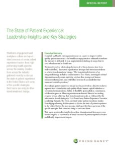 The State of Patient Experience: Leadership Insights and Key Strategies
