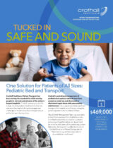 Young boy sleeping safely in car seat, promoting pediatric bed and transport solutions.