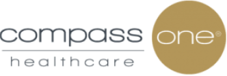 Compass One Healthcare logo combining Compass Group and Crothall Healthcare brands in gold tones.