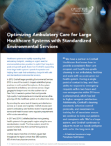 Alt text: Optimizing ambulatory care for large healthcare systems with standardized environmental services